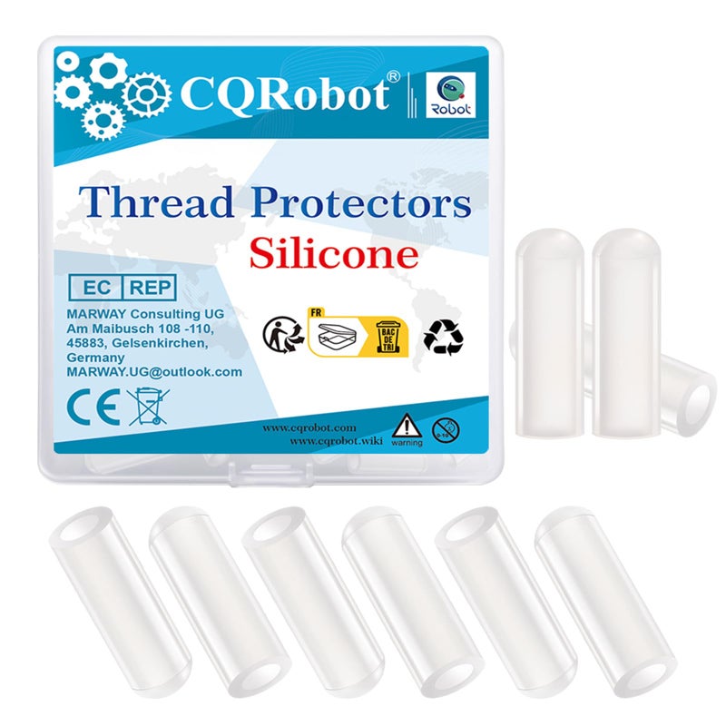 CQRobot Silicone End Caps 50pcs 7/25 Inch High Temp Protective Flexible Screw Thread Protectors Bolt Covers Screw Caps Kit for Metal Tube Rod - Image 1